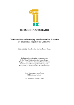 TESIS DE DOCTORADO “Satisfacción en el trabajo y