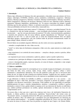 LIDERAN&Ccedil;A E MUDAN&Ccedil;A - Teoria da Complexidade