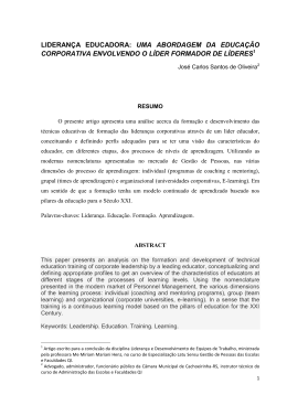 lideran&ccedil;a educadora: uma abordagem da educa&ccedil;&atilde;o corporativa