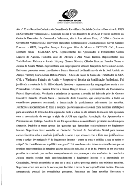 Ata da 23ª Reunião do CPS de Governador Valadares