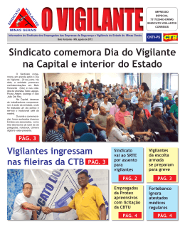 Sindicato comemora Dia do Vigilante na Capital e interior do Estado
