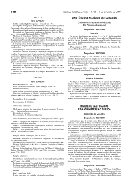 5416 MINIST&Eacute;RIO DOS NEG&Oacute;CIOS ESTRANGEIROS MINIST&Eacute;RIO