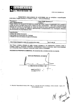 Proposta de preços e documentos de habilitação