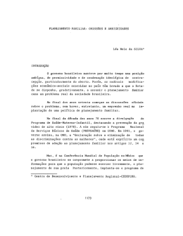 PLANEJAMENTO` FAMILIAR: OMISSOES E AMBIGUIDADES
