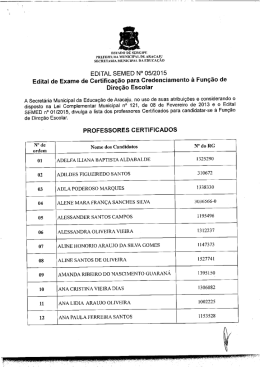 Edital nº5/2015 - Prefeitura de Aracaju