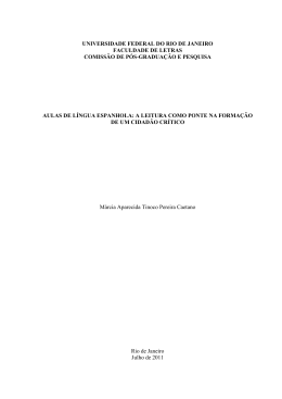 Aulas de l&iacute;ngua espanhola - Faculdade de Letras