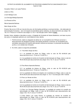 Extrato da Sess&atilde;o de Julgamento