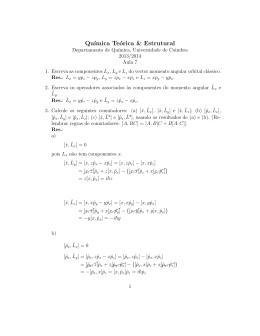 Resolu&ccedil;&atilde;o de exerc&iacute;cios sobre momento angular.