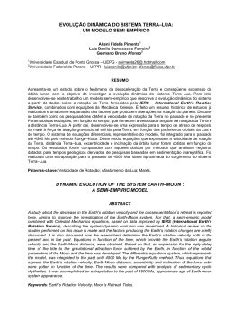 evolu&ccedil;&atilde;o din&acirc;mica do sistema terra&ndash;lua