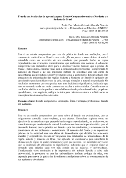Fraude em Avalia&ccedil;&otilde;es de aprendizagens