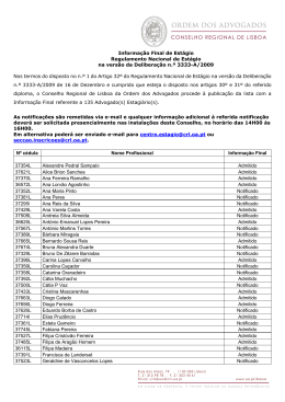 lista - Conselho Distrital de Lisboa