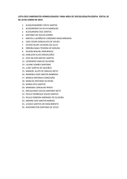 para area de sociologia/filosofia lista dos candidatos