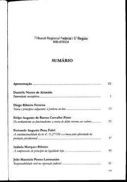 sUMÁRIo - Tribunal Regional Federal da 5ª Região