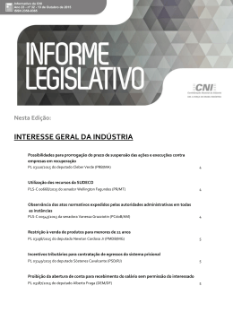 Edição nº 32 do Informe Legislativo da CNI