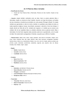 As 13 Palavras ditas e tornadas
