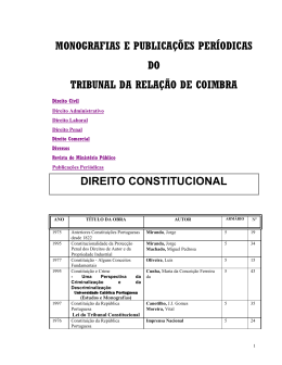 direito constitucional - Tribunal da Rela&ccedil;&atilde;o de Coimbra