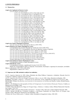 1. FONTES PRIM&Aacute;RIAS: 1.1 Manuscritas. Arquivo da