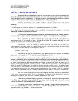 Pot&ecirc;ncia e Rendimento - Cap 11