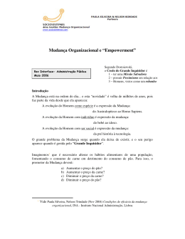 Mudança Organizacional e “Empowerment”