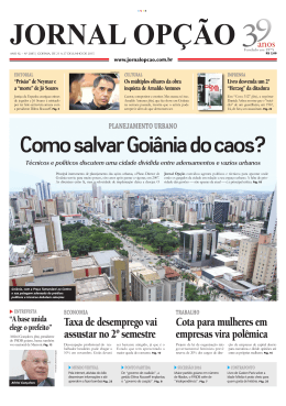 Como salvar Goiânia do caos?