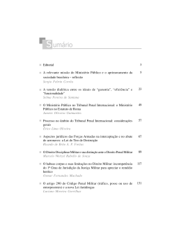 Edi&ccedil;&atilde;o 20 - Minist&eacute;rio P&uacute;blico Militar