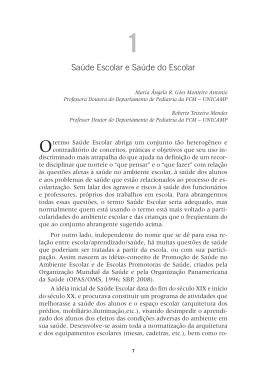 Sa&uacute;de Escolar e Sa&uacute;de do Escolar - FEF
