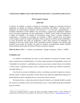 1 CONFLITOS AMBIENTAIS E MOVIMENTOS SOCIAIS NA