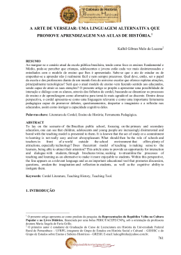 a arte de versejar: uma linguagem alternativa que promove