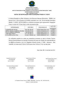 Edital de Notifica&ccedil;&atilde;o 21 - Ibama RR 14-04-2014