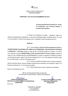Portaria 076/2014- Aposentadoria de Maria &Acirc;ngela Toto