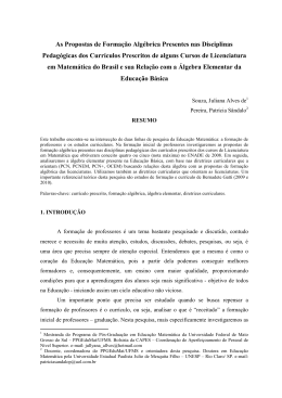 Forma&ccedil;&atilde;o de Professores de Matem&aacute;tica