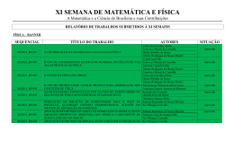 xi semana de matem&aacute;tica e f&iacute;sica - Instituto Federal de Educa&ccedil;&atilde;o