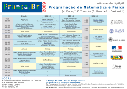Programação de Matemática e Física