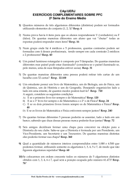 Exerc&iacute;cios complementares (PFC)