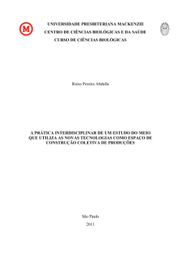 A Pr&aacute;tica Interdisciplinar de um Estudo do meio que