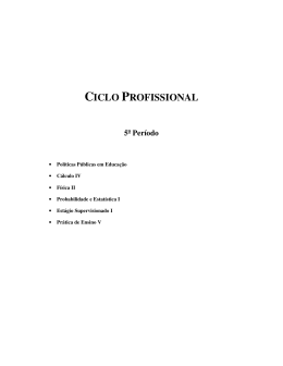 CICLO PROFISSIONAL 5o Período - Febf