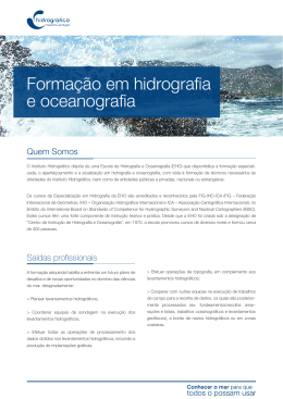 Formação em hidrografia e oceanografia
