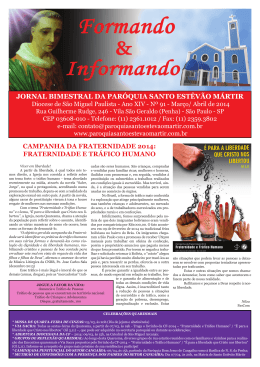 jornal bimestral da par&oacute;quia santo est&ecirc;v&atilde;o m&aacute;rtir