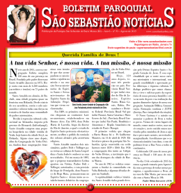 Boletim Paroquial - Agosto 2015 - Igreja Matriz-S&atilde;o Sebasti&atilde;o-BM