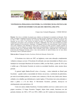 vest&iacute;gios da pedagogia escoteira na constru&ccedil;&atilde;o da inf&acirc;ncia do