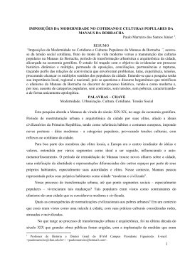 IMPOSI&Ccedil;&Otilde;ES DA MODERNIDADE NO COTIDIANO E CULTURAS