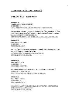 22/08/2015 &ndash; S&Aacute;BADO - MANH&Atilde; PALESTRAS &ndash; 09:00