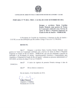 Designa a servidora maria Carolina Rom&atilde;o Mamede