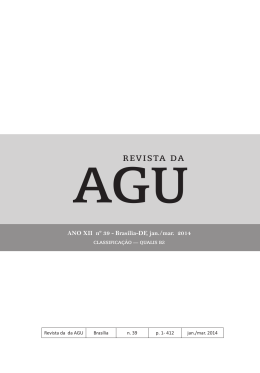 Revista da AGU N&ordm; 39 - Advocacia