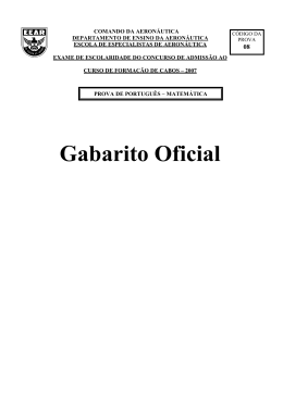 1&ordf; FASE UFRJ 2007