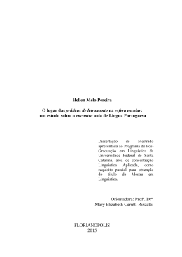 Hellen Melo Pereira O lugar das pr&aacute;ticas de letramento na esfera