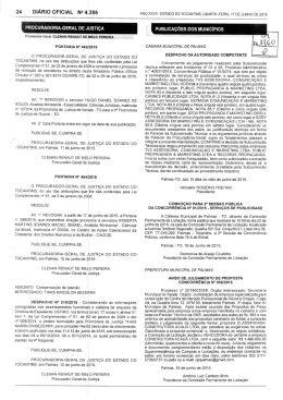 24 DIÁRIO oFiciAL N24.395 - Site Oficial da Câmara Municipal de