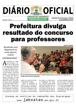 Prefeitura divulga resultado do concurso para professores