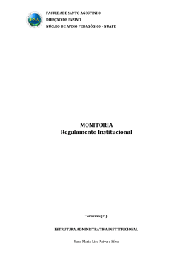 MONITORIA Regulamento Institucional