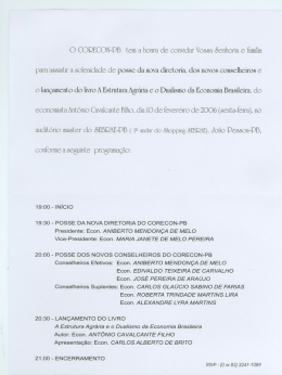 O COQECON-DÊI tem a honra de convidar libera ëenhoria e familia
